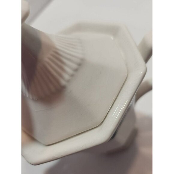 Vtg Independence Ironstone Castleton Japan "Blue Tulip" Sugar Bowl And Creamer - Picture 11 of 13